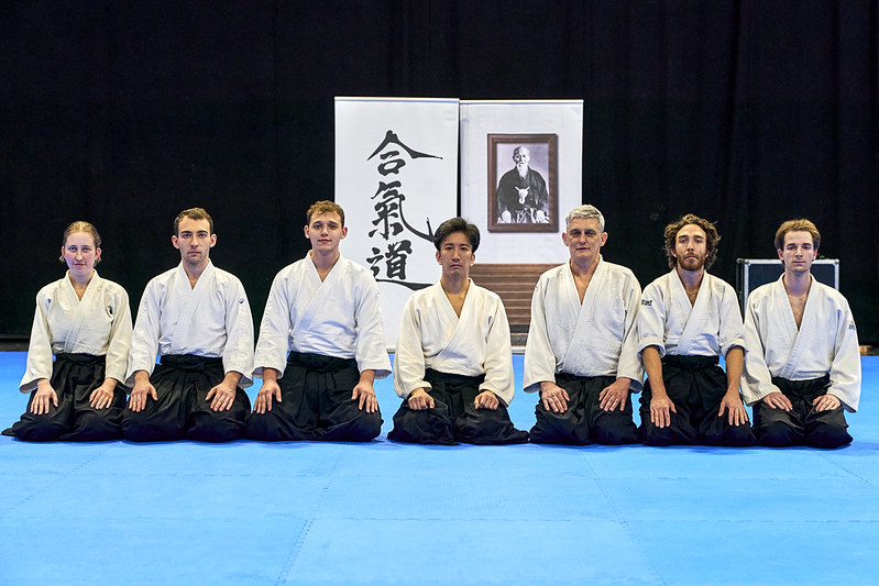 Ueshiba Mitsuteru dojocho-val edzettünk